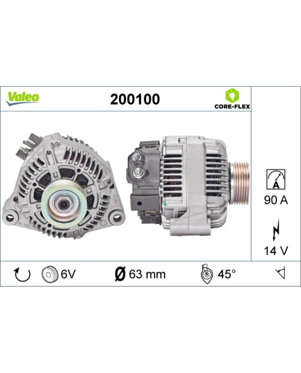 Generator VALEO 200100 für Citroën Peugeot Fiat Lancia XM Retromotion