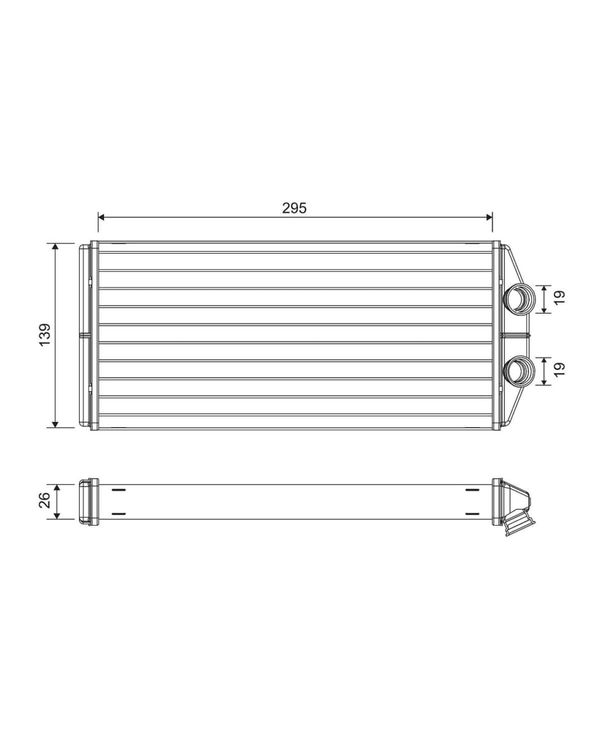 Wärmetauscher Innenraumheizung VALEO 811504 für Citroën Peugeot C4