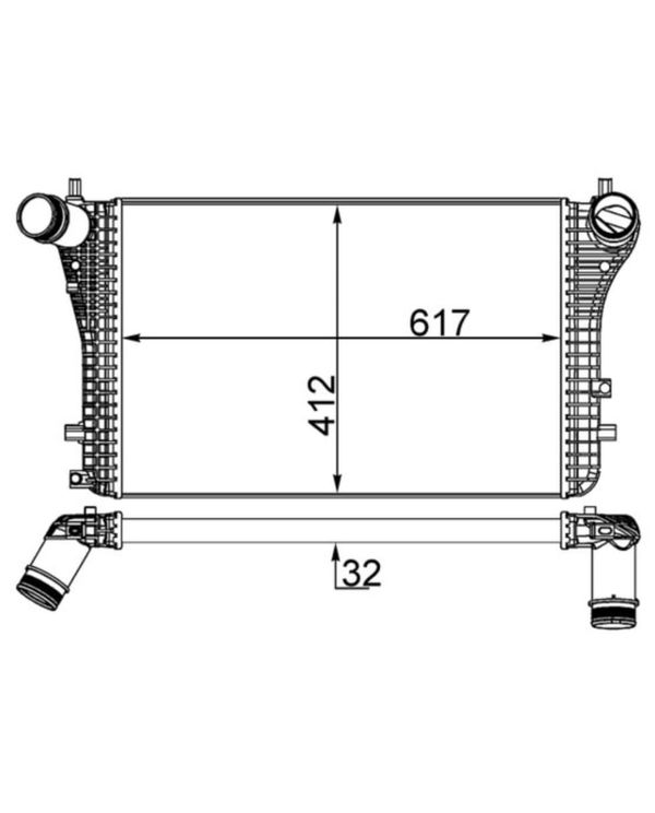 Ladeluftkühler MAHLE CI 207 000S für Seat VW Skoda Audi Leon Golf 