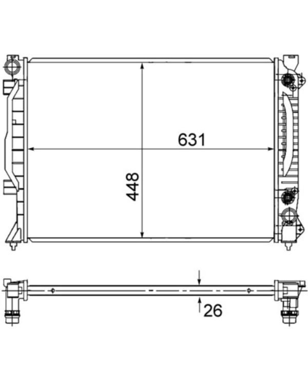 Kühler Motorkühlung MAHLE CR 1686 000S für Audi A6 C5 Avant  