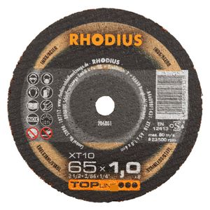 RHODIUS Extradünne Mini Trennscheibe XT10 MINI | Ø 65 x 1,0 x 6,00mm Form 41