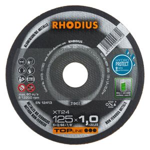 RHODIUS Extradünne Trennscheibe XT24 | Ø 125 x 1,0 x 22,23mm Form 41
