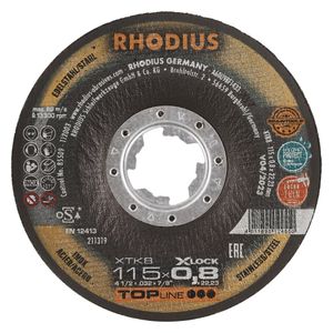RHODIUS Extradünne Trennscheibe XTK8 EXACT X-LOCK | 115 x 0,8 x 22,23mm