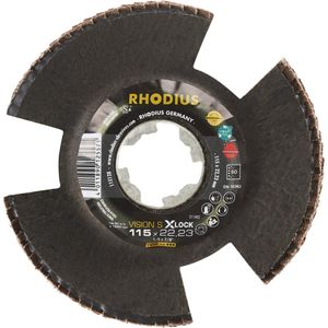 RHODIUS Fächerschleifscheibe VISION SPEED X-LOCK | 115 x 22,23mm Korn 60