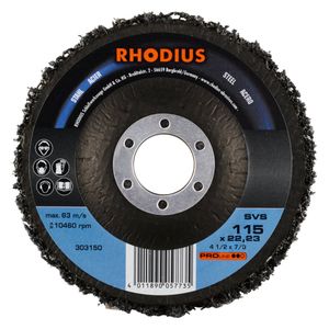 RHODIUS Reinigungsvlies SVS | Ø 115 x 22,23mm gekröpft