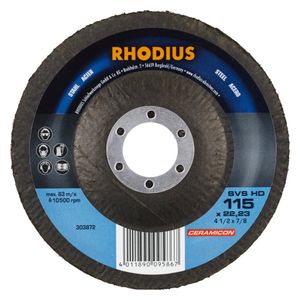 RHODIUS Reinigungsvlies SVS HD | Ø 115 x 22,23mm gekröpft