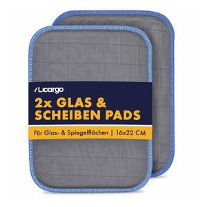 LICARGO Glas & Scheiben Pads zur Reinigung von Autoscheiben LIC-CP-22-2