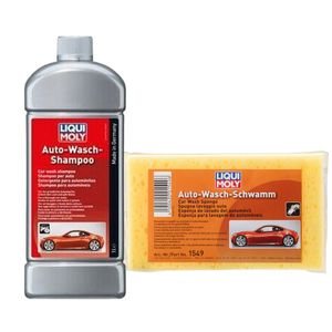 Autowasch Set LIQUI MOLY Lackpolitur 1 Liter + Auto Wasch Schwamm für Lackpflege