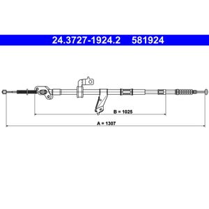 Seilzug Feststellbremse ATE 24.3727-1924.2