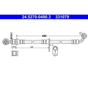 Bremsschlauch ATE 24.5270-0490.3 für Honda CR-V II