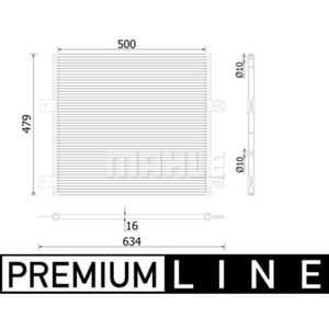 Kondensator Klimaanlage MAHLE AC 75 000P