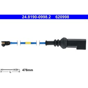 Warnkontakt Bremsbelagverschleiß ATE 24.8190-0998.2 für Ford Tourneo Custom V362