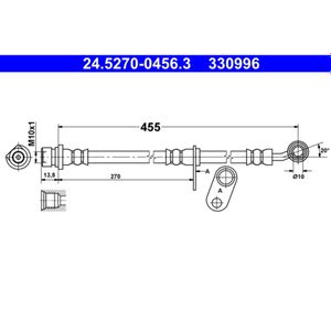 Bremsschlauch ATE 24.5270-0456.3 für Honda Accord VII