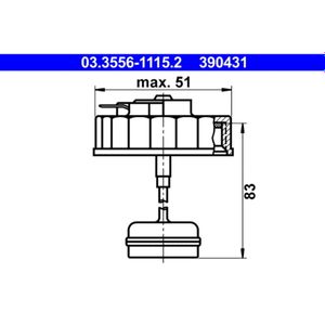 ATE 03.3556-1115.2 Verschluss, Bremsflüssigkeitsbehälter