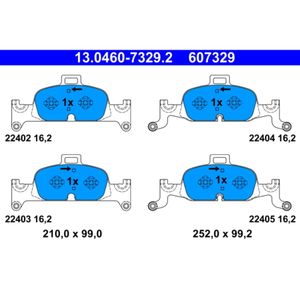 Bremsbelagsatz Scheibenbremse ATE 13.0460-7329.2 für Audi A4 B9 Avant A5