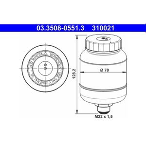 ATE 03.3508-0551.3 Ausgleichsbehälter, Bremsflüssigkeit