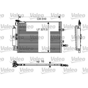 Kondensator Klimaanlage VALEO 818165 für Renault Modus Grand Clio III