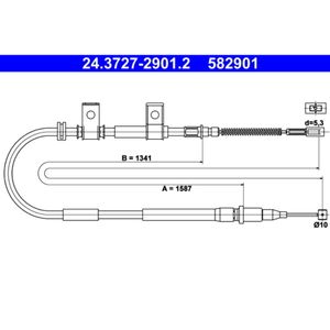 Seilzug Feststellbremse ATE 24.3727-2901.2 für Daewoo Chevrolet Lanos