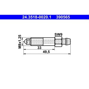 ATE 24.3518-0020.1 Entlüfterschraube/-ventil