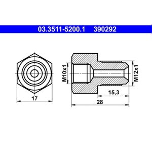 ATE 03.3511-5200.1 Adapter, Bremsleitung
