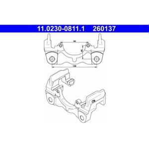 Halter Bremssattel ATE 11.0230-0811.1 für VW Touareg Multivan T5 Transporter