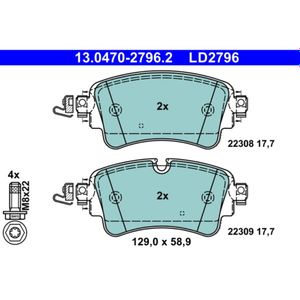 Bremsbelagsatz Scheibenbremse ATE 13.0470-2796.2 für Audi VW Q7