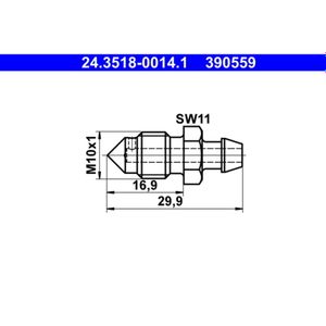 ATE 24.3518-0014.1 Entlüfterschraube/-ventil