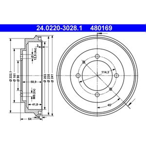 Bremstrommel ATE 24.0220-3028.1 (2 Stk.)