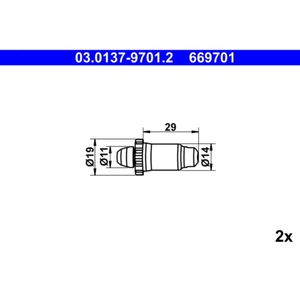 Zubehörsatz Feststellbremsbacken ATE 03.0137-9701.2 für Ford Peugeot BMW Rover MG