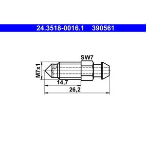ATE 24.3518-0016.1 Entlüfterschraube/-ventil