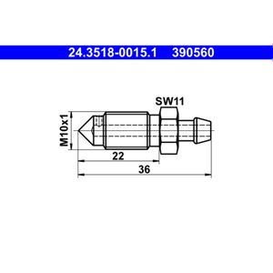 ATE 24.3518-0015.1 Entlüfterschraube/-ventil