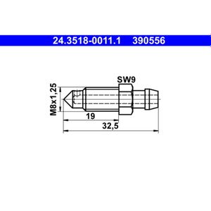 ATE 24.3518-0011.1 Entlüfterschraube/-ventil
