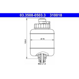 Ausgleichsbehälter Bremsflüssigkeit ATE 03.3508-0503.3 für Mercedes-Benz Unimog
