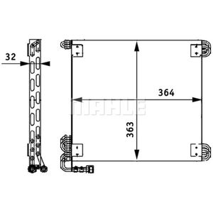 Kondensator Klimaanlage MAHLE AC 660 000P