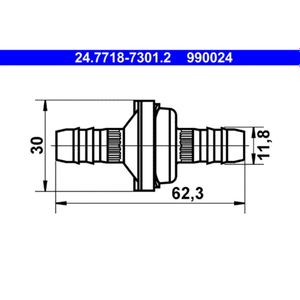 ATE 24.7718-7301.2 Ventil, Unterdruckleitung