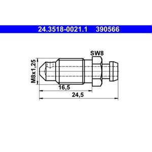 ATE 24.3518-0021.1 Entlüfterschraube/-ventil