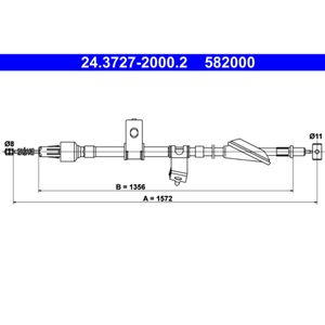 Seilzug Feststellbremse ATE 24.3727-2000.2