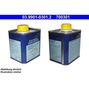 Bremsflüssigkeit DOT 3 ATE 03.9901-0301.2 blau Brake Fluid blue Dose 0,5 Liter 