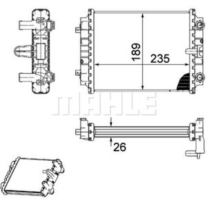 Kühler Motorkühlung MAHLE CR 913 000P für Audi A7 Sportback A8 D4 A5