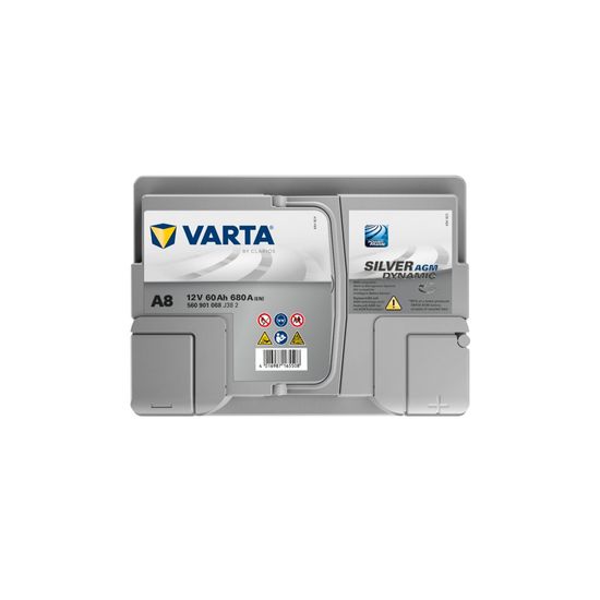 VARTA Silver Dynamic AGM D52 12V 60Ah 680A / EN : : Electronics  & Photo