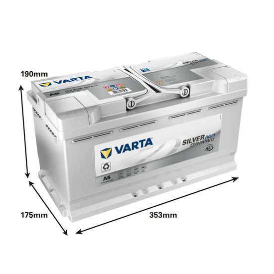 Autobatterie VARTA Silver Dynamic AGM A5 G14 12V 95Ah Start-Stop