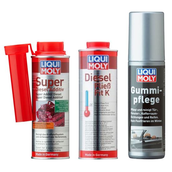 Winter Pflegeset LIQUI MOLY 3-teilig für Motor(Diesel) Gummipflege