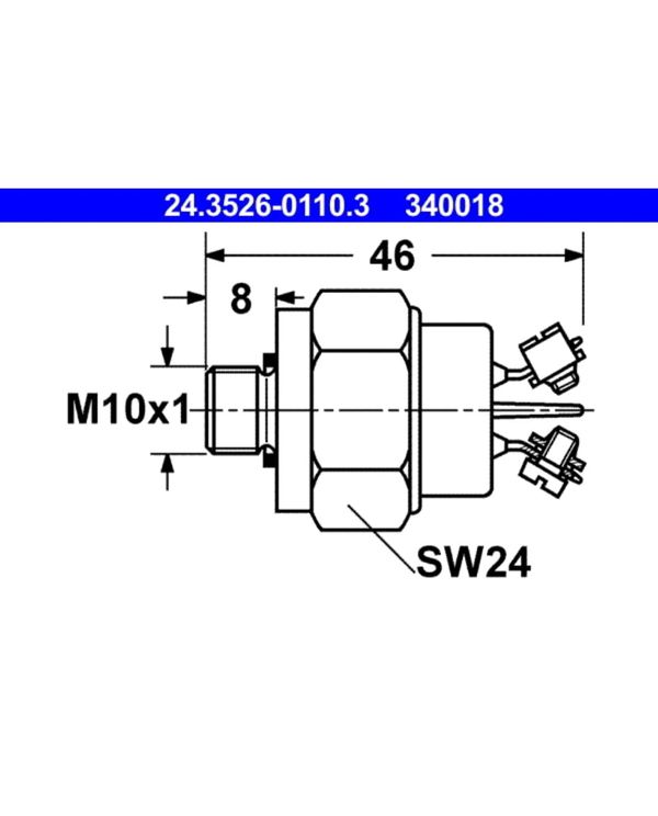 Bremslichtschalter ATE 24.3526-0110.3 für Porsche Steyr 356Speedster Haflinger