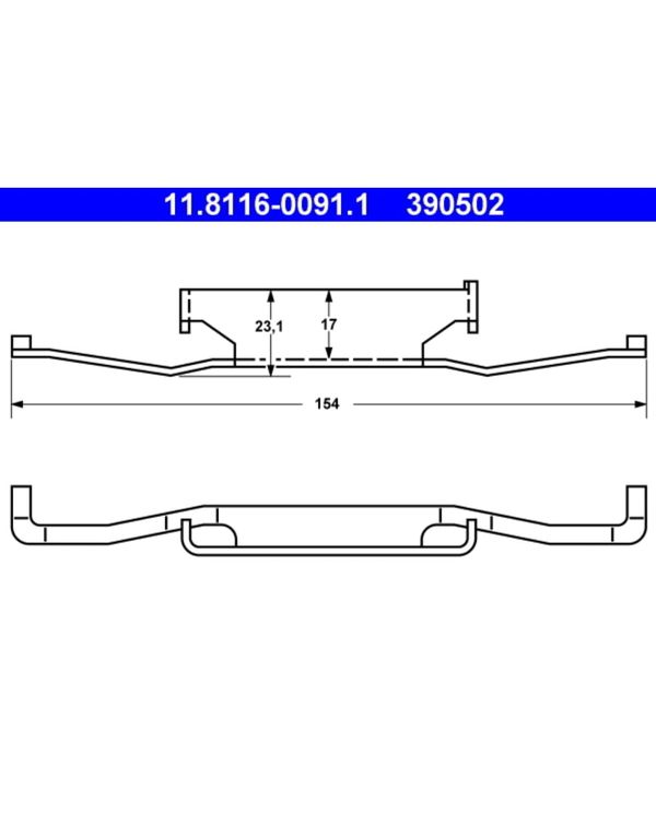 Feder Bremssattel ATE 11.8116-0091.1 (20 Stk.) für BMW Ferrari Maserati 3er 228