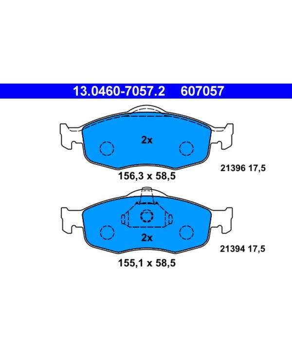 Bremsbelagsatz Scheibenbremse ATE 13.0460-7057.2 für Ford Scorpio I Mondeo