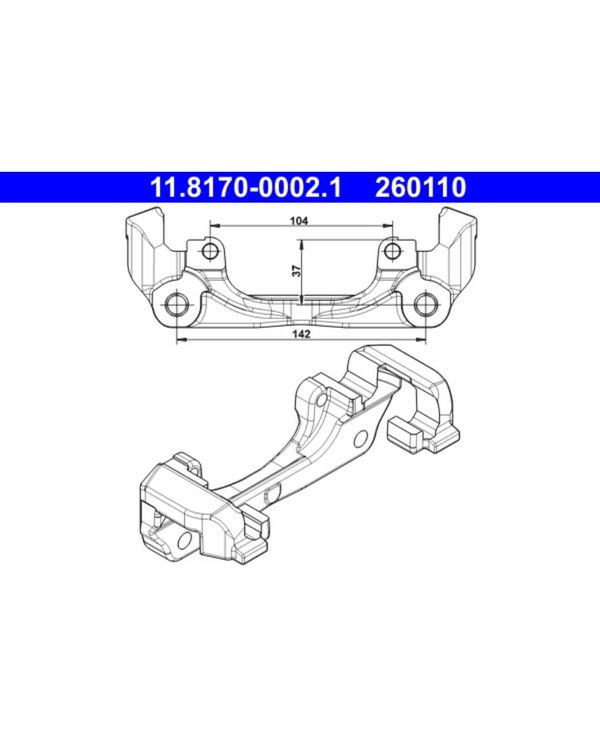 Halter Bremssattel ATE 11.8170-0002.1 für Renault Dacia Megane CC Fluence Duster