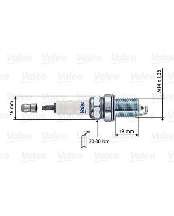 Zündkerze VALEO 246892 (10 Stk.) für Alfa Romeo VW Audi Ford Renault Citroën Fiat