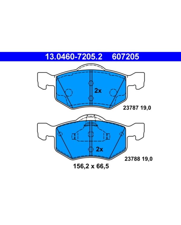 Bremsbelagsatz Scheibenbremse ATE 13.0460-7205.2 für Ford Maverick