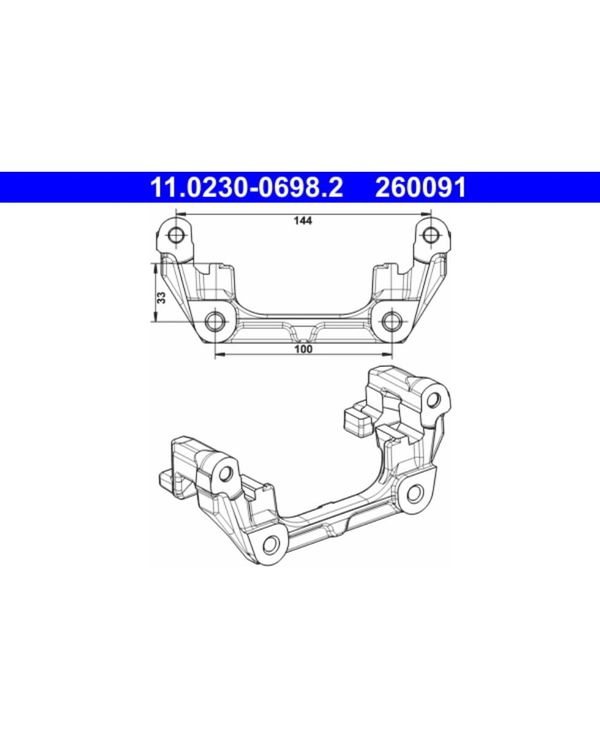 Halter Bremssattel ATE 11.0230-0698.2 für Volvo Ford C30 C70 II V50 Focus