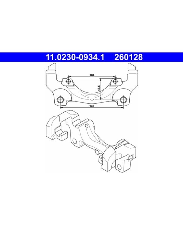 Halter Bremssattel ATE 11.0230-0934.1 für Land Rover Ford Volvo Freelander 2